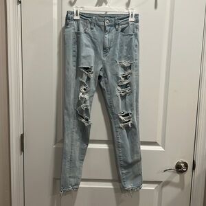 American Eagle super high rise jegging crop jeans